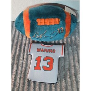 90s Dolphins Signature Plush Football Dan Marino #13 USA & Beer Koozie Mancave